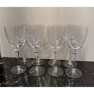 MCM Tiffin-Franciscan Mirabelle Water Goblets Wine Glasses Set For 8
